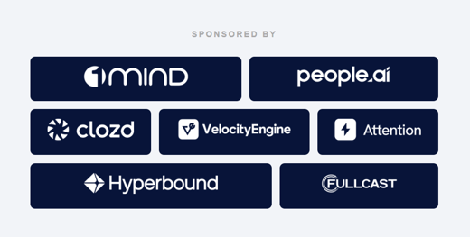 impact summit sponsors - 1mind, people.ai, clozd, velocityengine, attention, hyperbound, fullcast